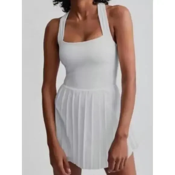 Varley Carina Dress Light Gray Women's Sizw Lrg NWT - Picture 1 of 14